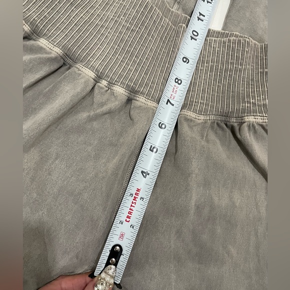 NWT free people good karma flared high waist Heather light grey pants leggings - Picture 7 of 16